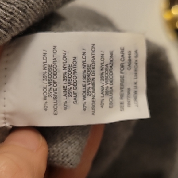 Barely worn JCrew Oversized Sweater with Lace applique - Picture 5 of 5